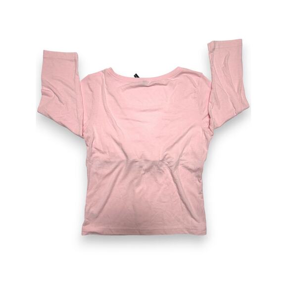 Vintage Cha Cha Vente Pink Surplice Wrap Top W/ Satin Empire Ribbon Size Medium - Picture 11 of 11